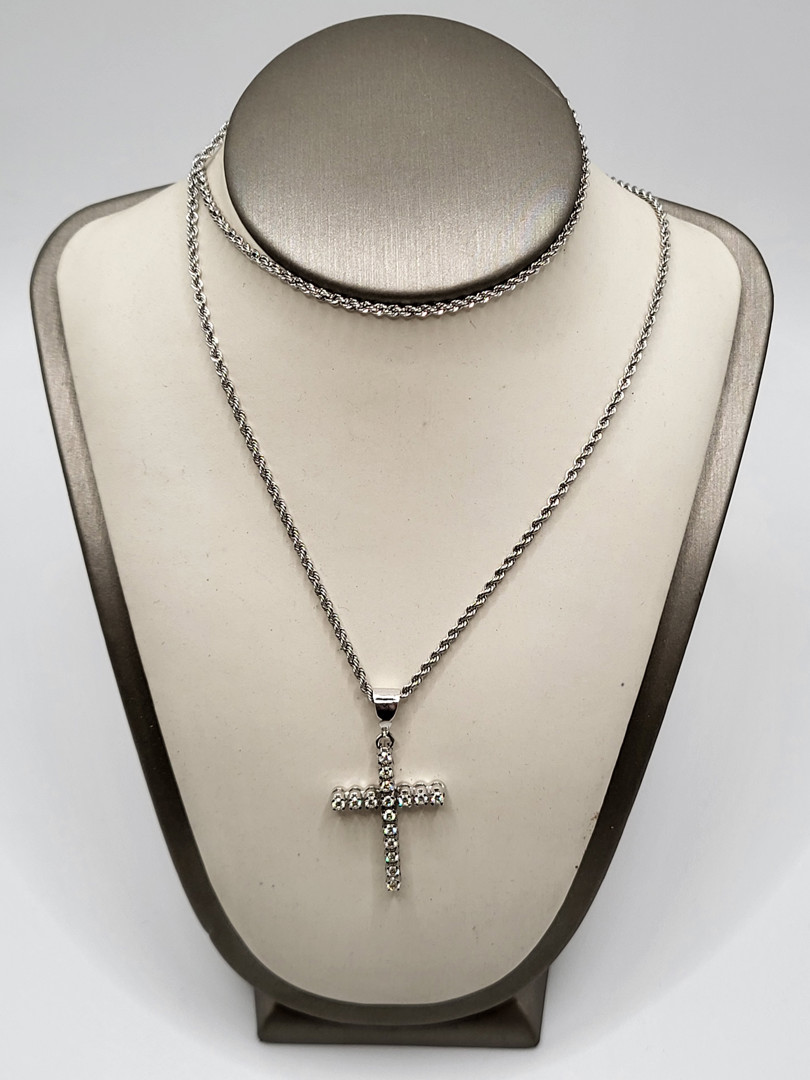 Collana ciondolo oro diamantini