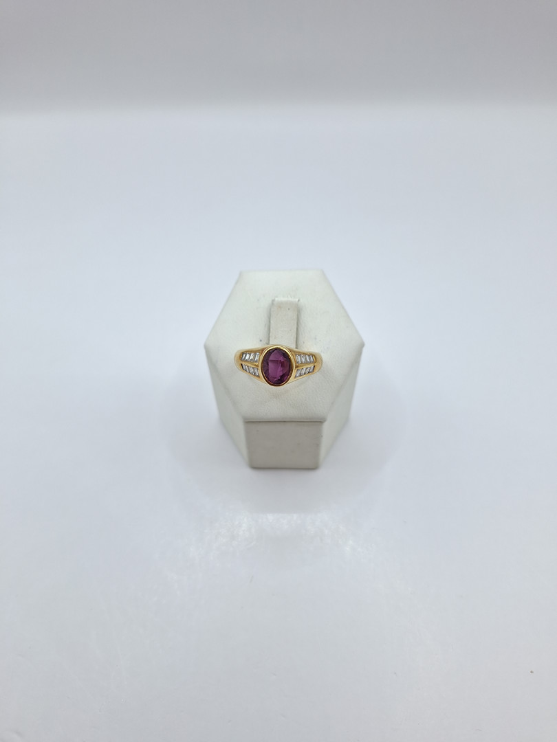 Anello oro diamanti pietra