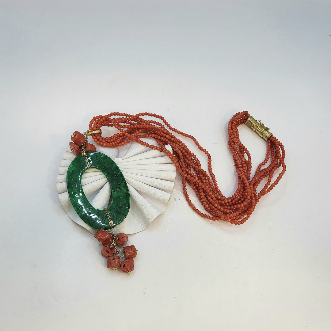 Collana corallo oro