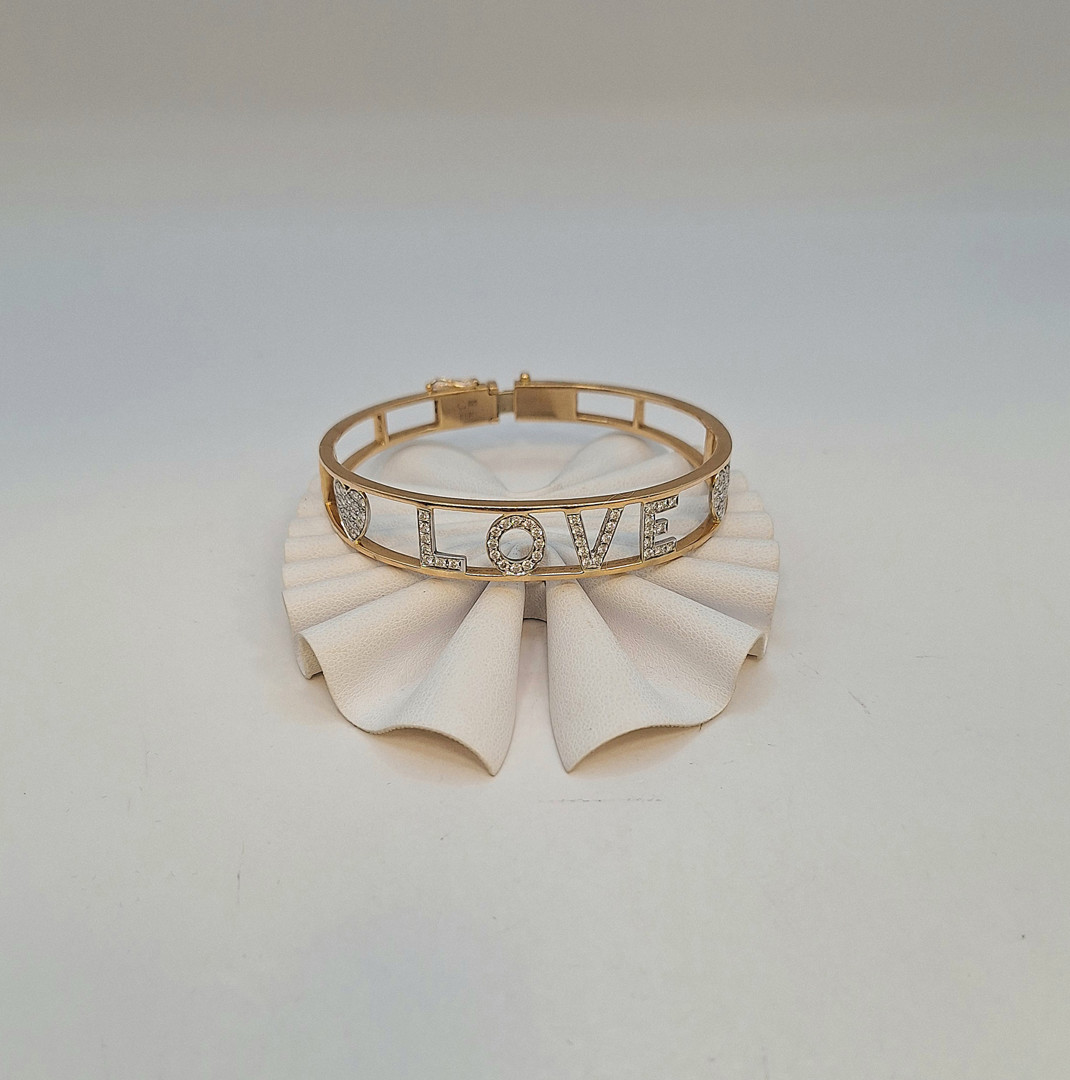 Bracciale oro diamantini