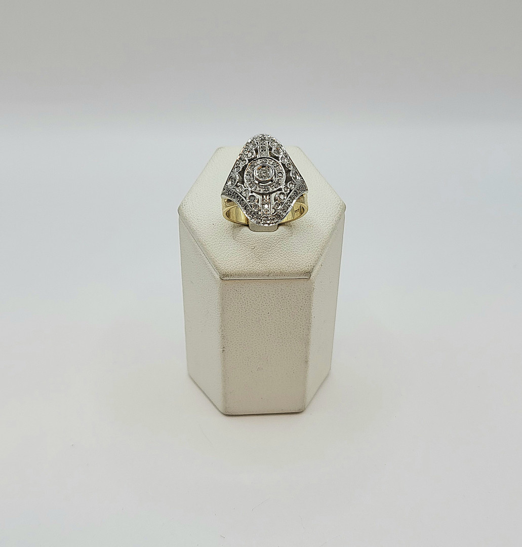 Anello oro diamantini