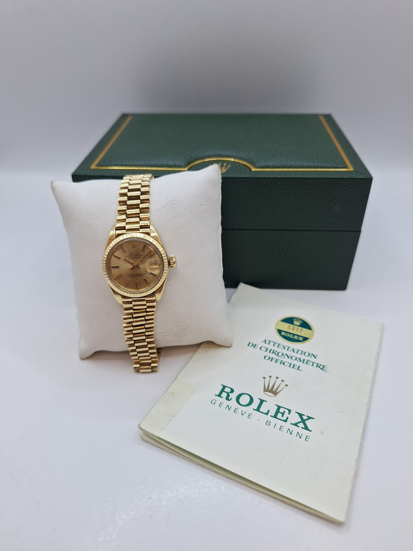 Orologio oro Rolex Datejust lady con scatola e garanzia a corredo 