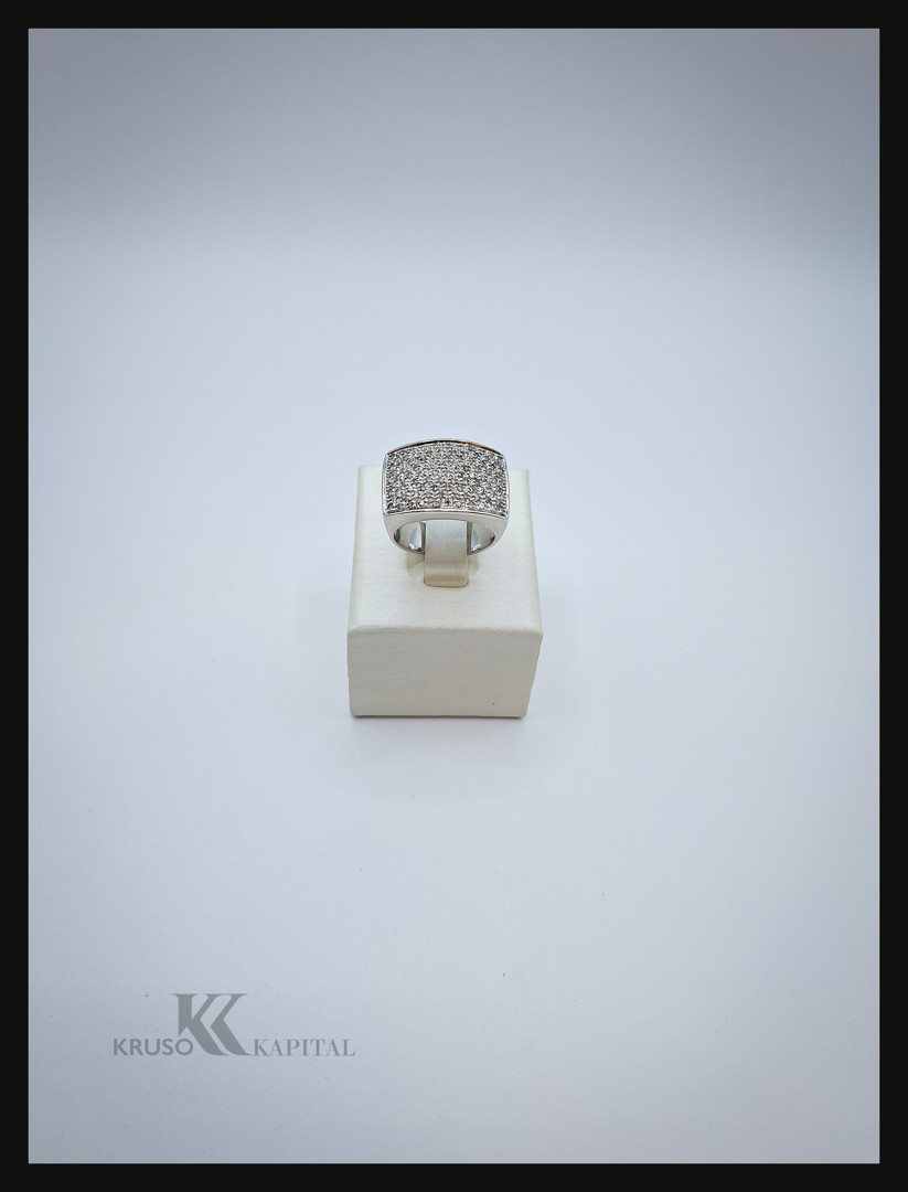 Anello oro con diamantini