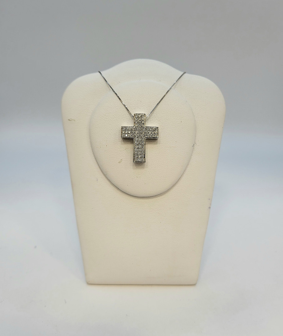 Catenina con croce oro diamantini 