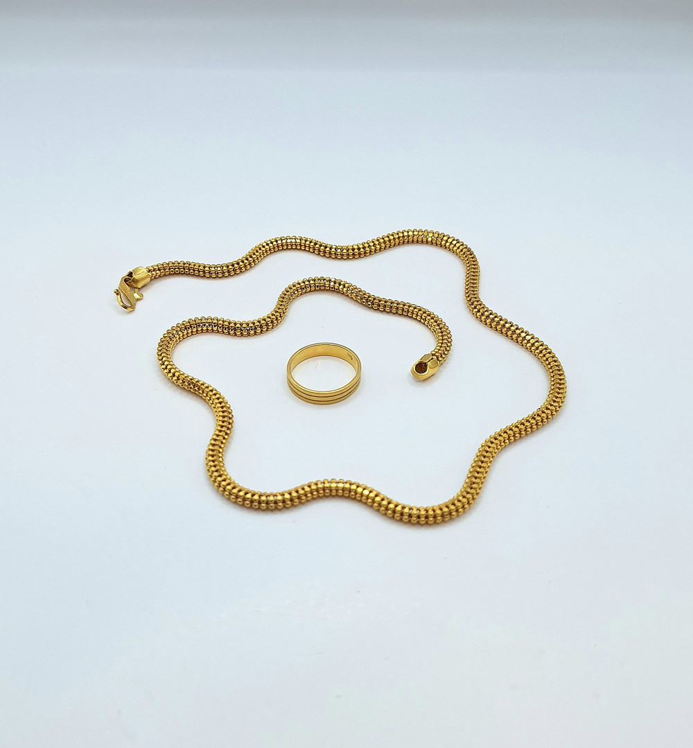Collana anello oro