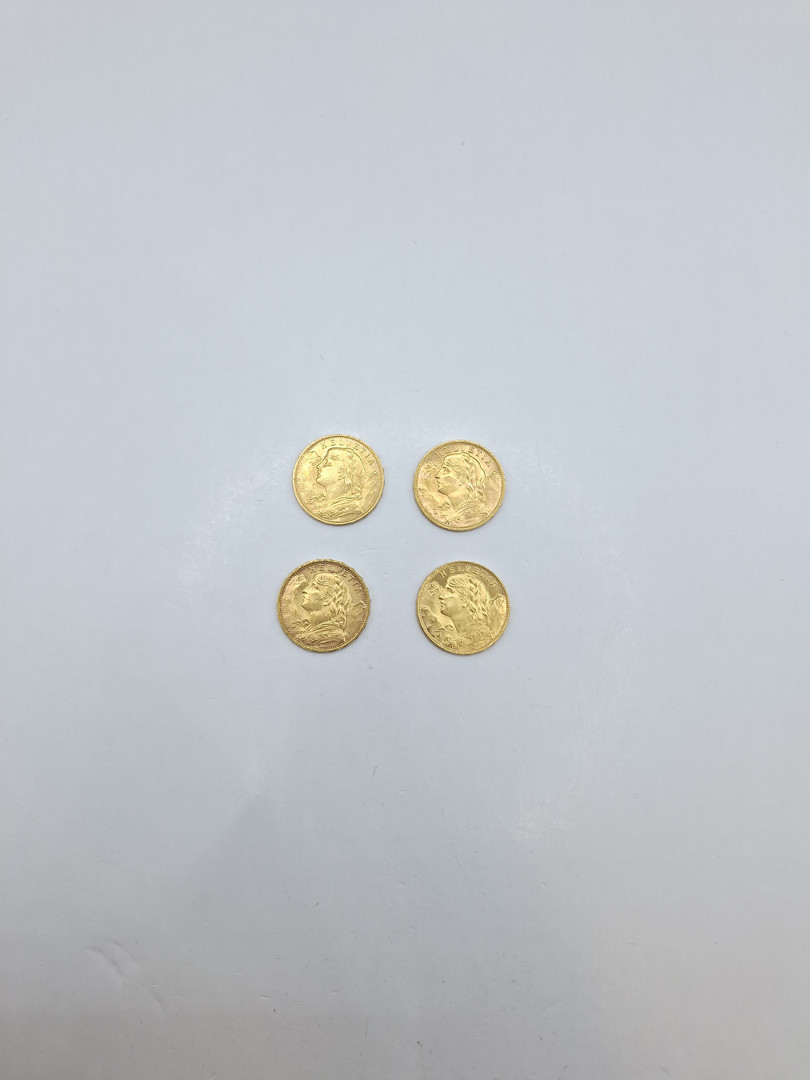 Quattro monete in oro 