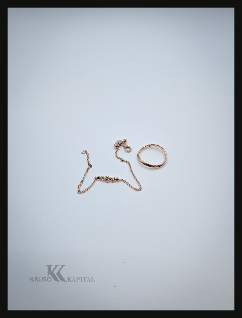 Anello e bracciale a firma Dodo oro diamantini