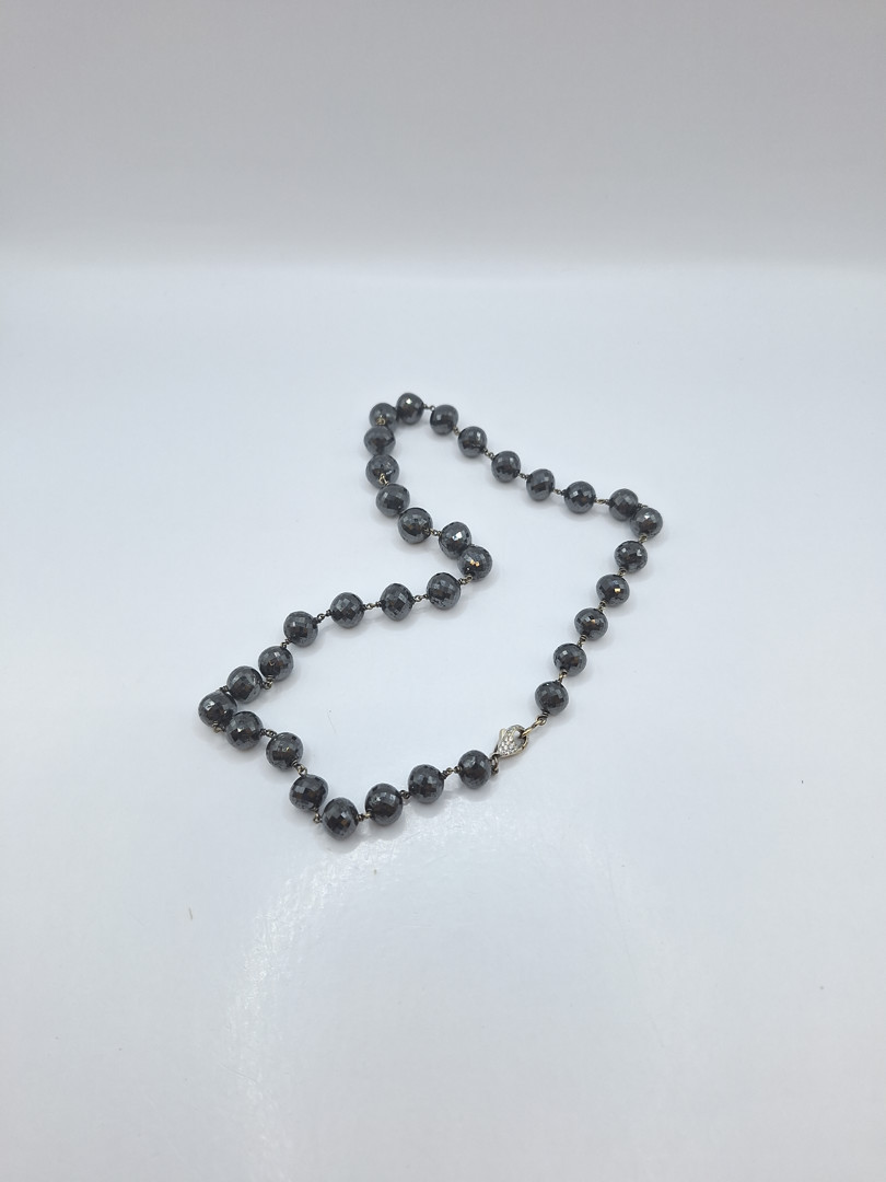 Collana oro pietre diamantini