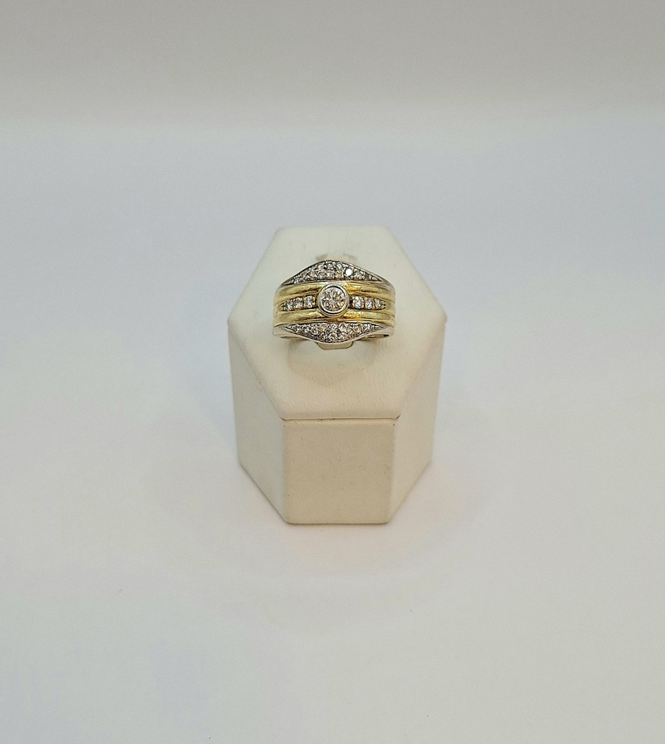 Anello oro diamanti