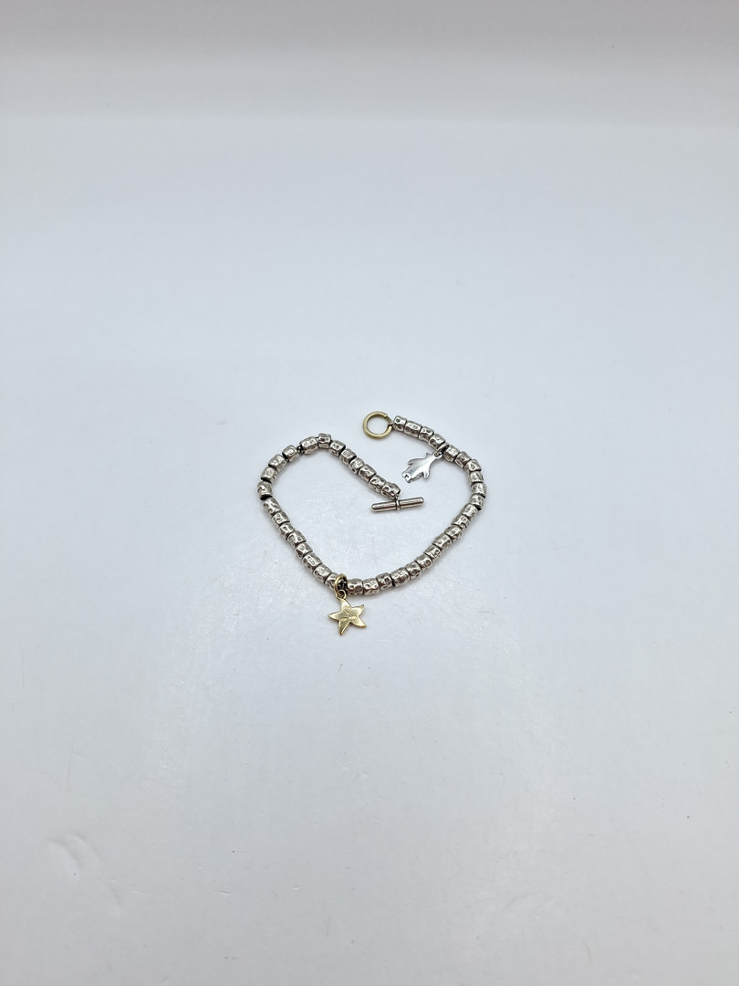 Bracciale e ciondolo argento con altro ciondolo oro a firma DoDo
