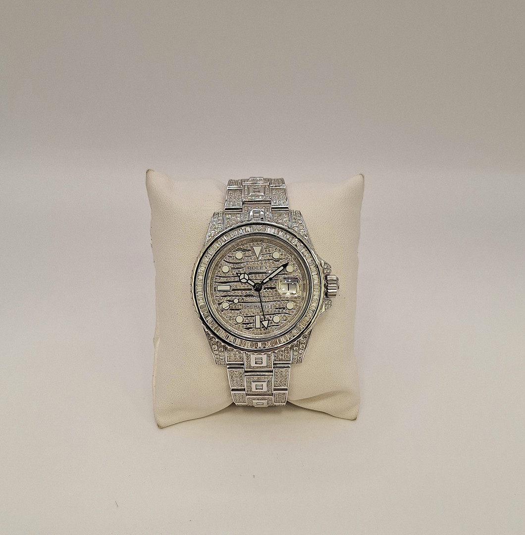 Orologio con bracciale acciaio Rolex GMT MASTER