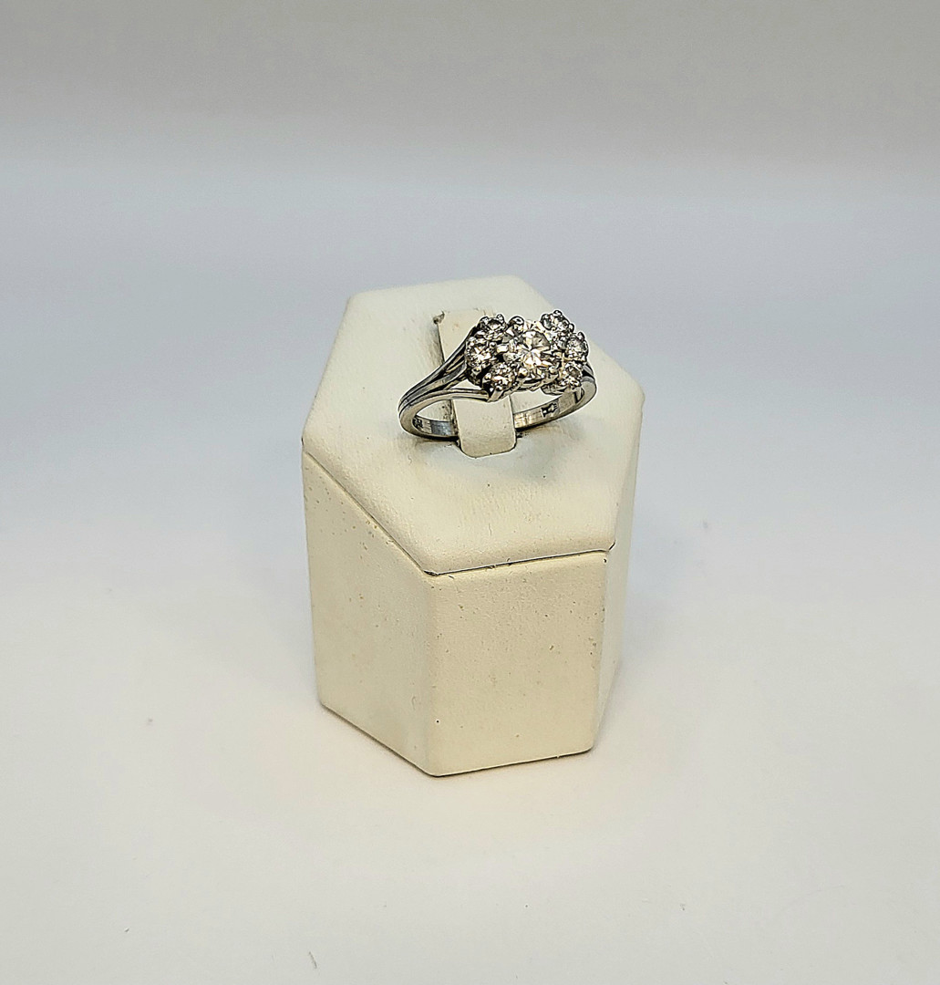 Anello platino diamanti