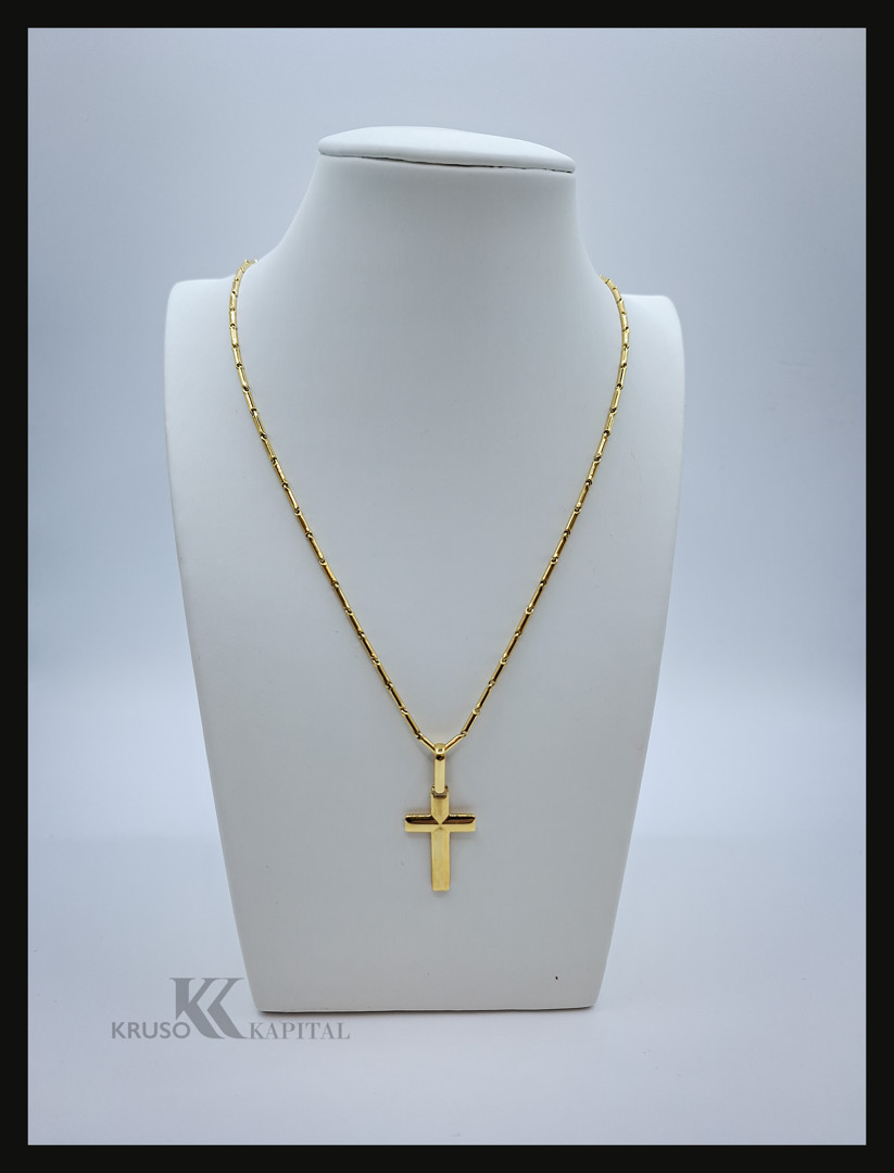 Collana e croce oro a firma Chimento