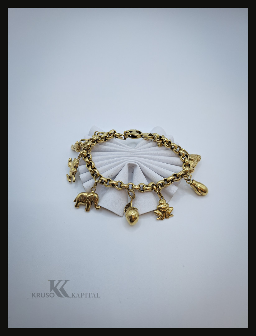 Bracciale con ciondoli oro