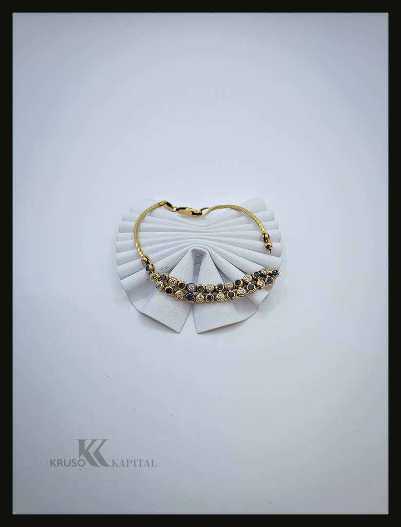 Bracciale oro diamanti pietre