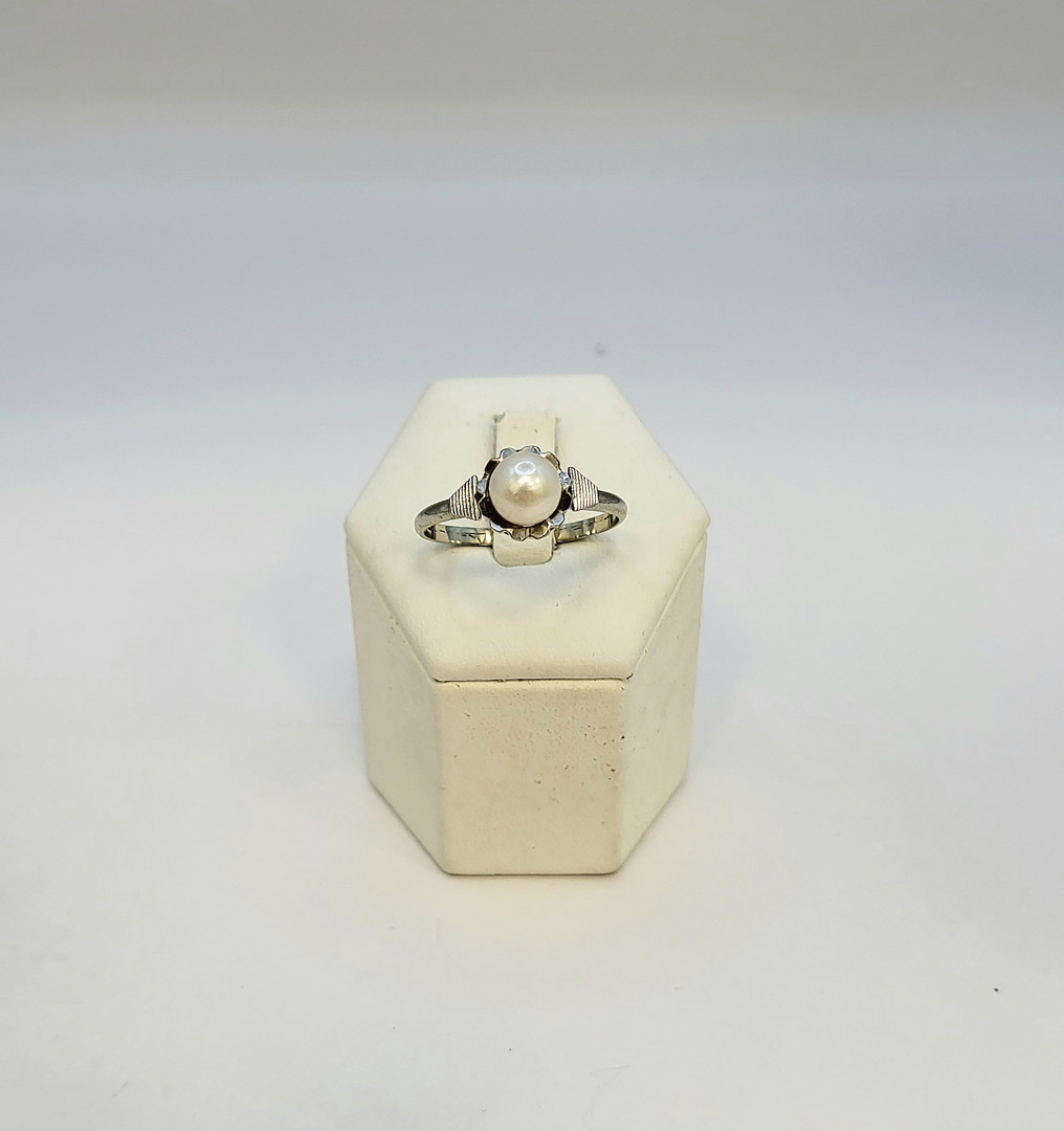 Anello oro perla