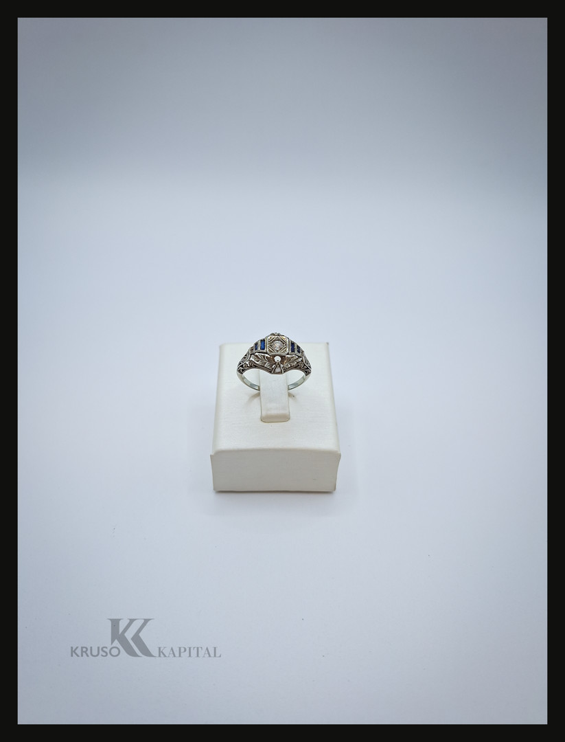 Anello oro diamanti pietre