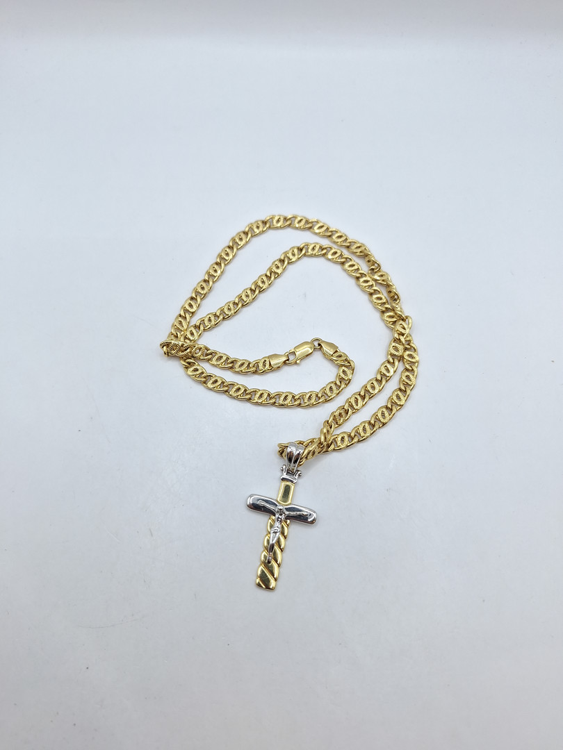 Collana e croce oro
