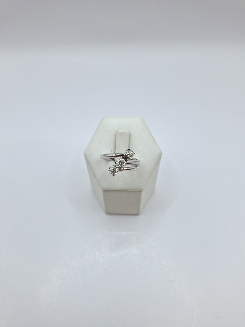 Anello "trilogy" oro diamanti 