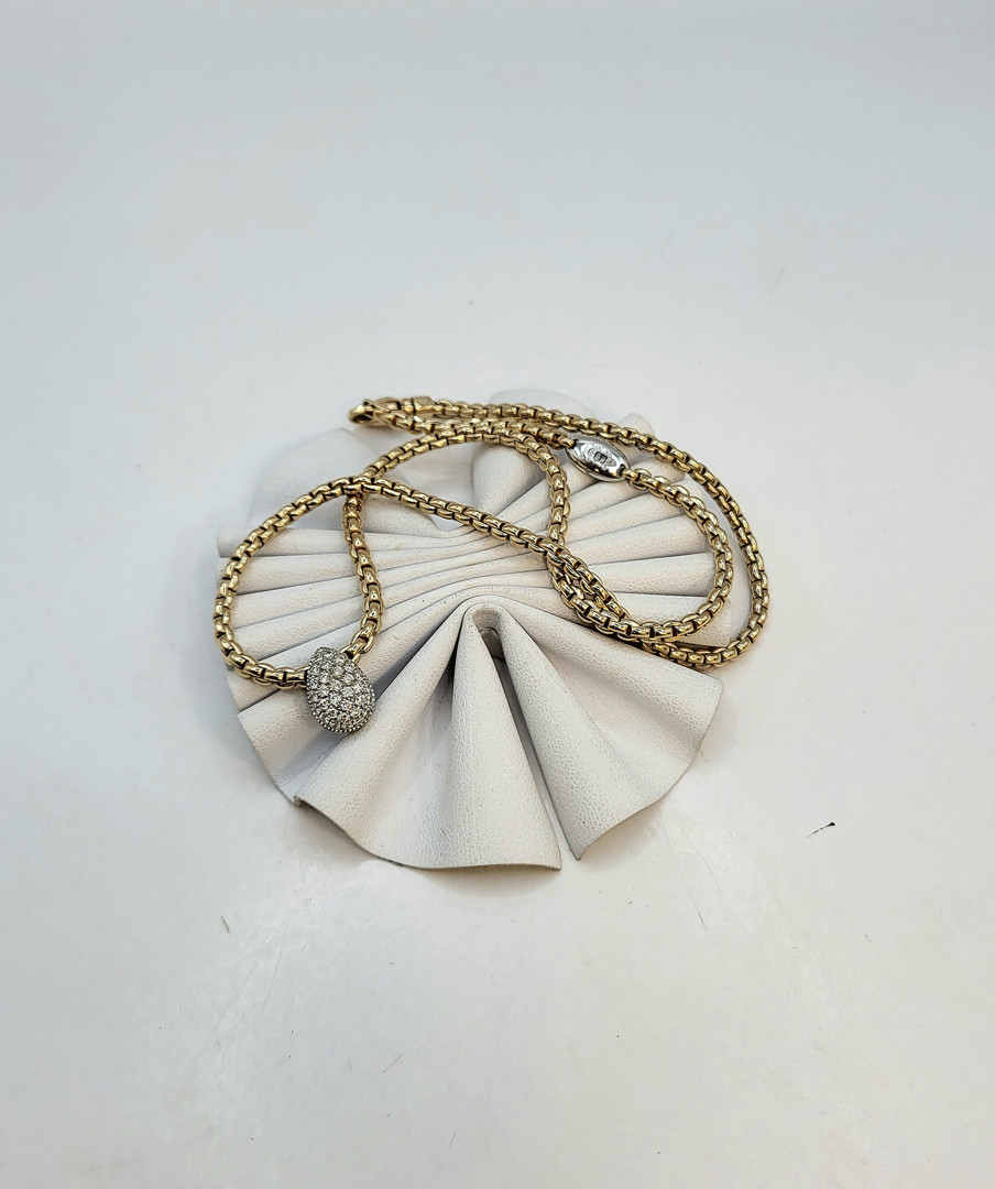 Collana a firma Fope oro diamantini
