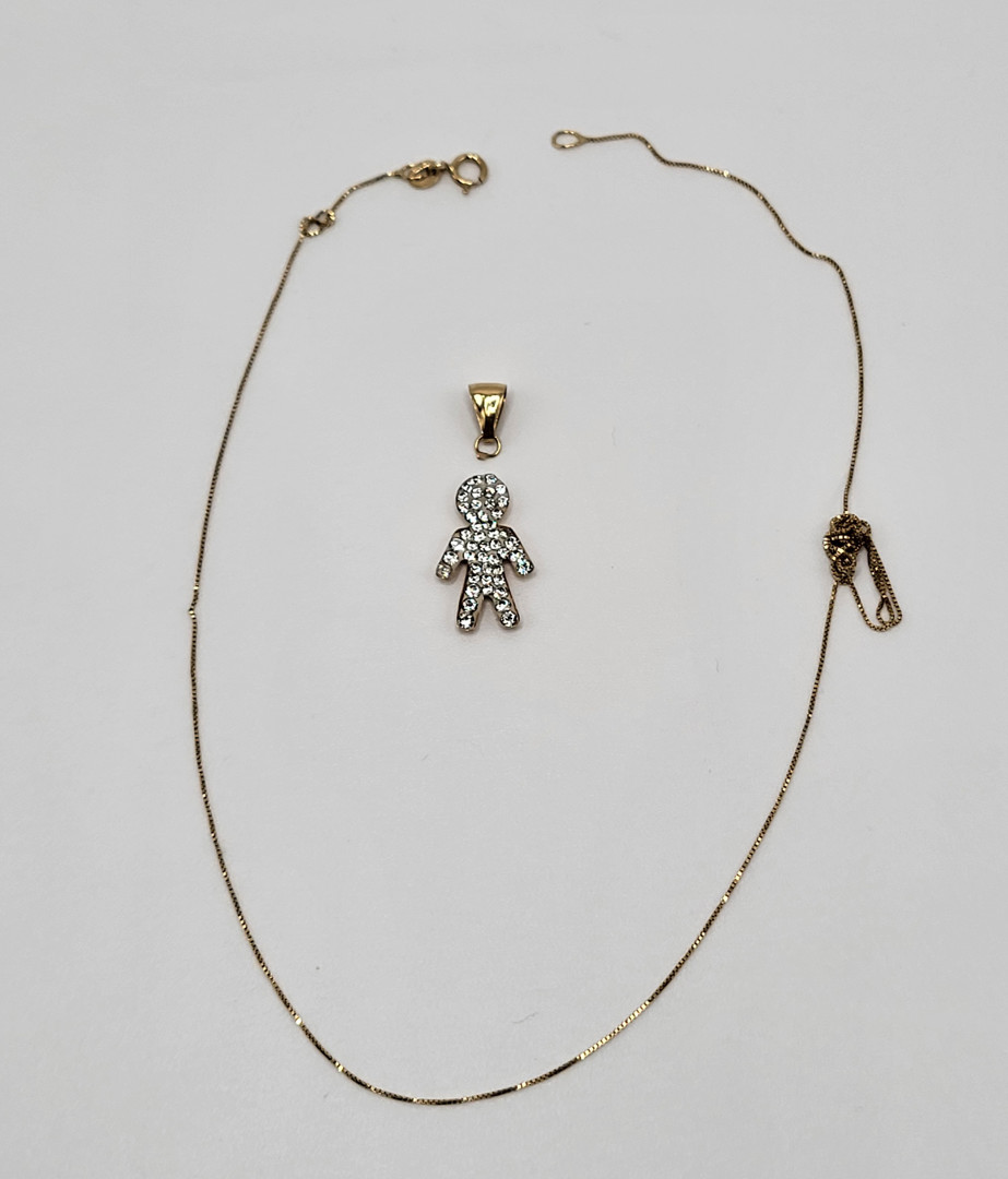 Collana ciondolo oro pietre