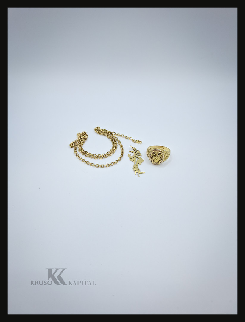 Collana ciondolo anello oro