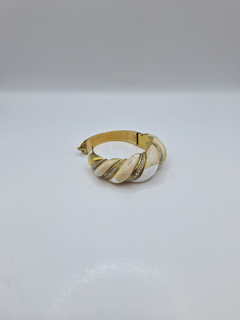 Bracciale oro pietre diamantini 