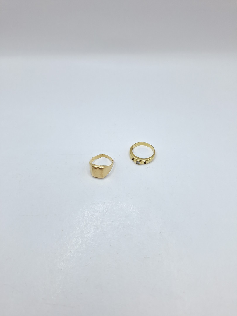 Due anelli oro diamante