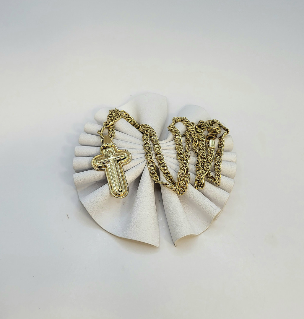 Collana e croce oro