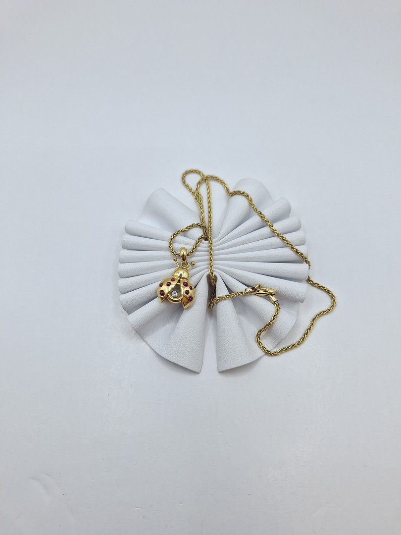 Collana oro con ciondolo a firma Chopard oro pietre diamantino 