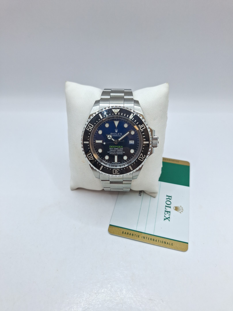 Orologio acciaio Rolex Sea-Dweller Deepsea garanzia a corredo