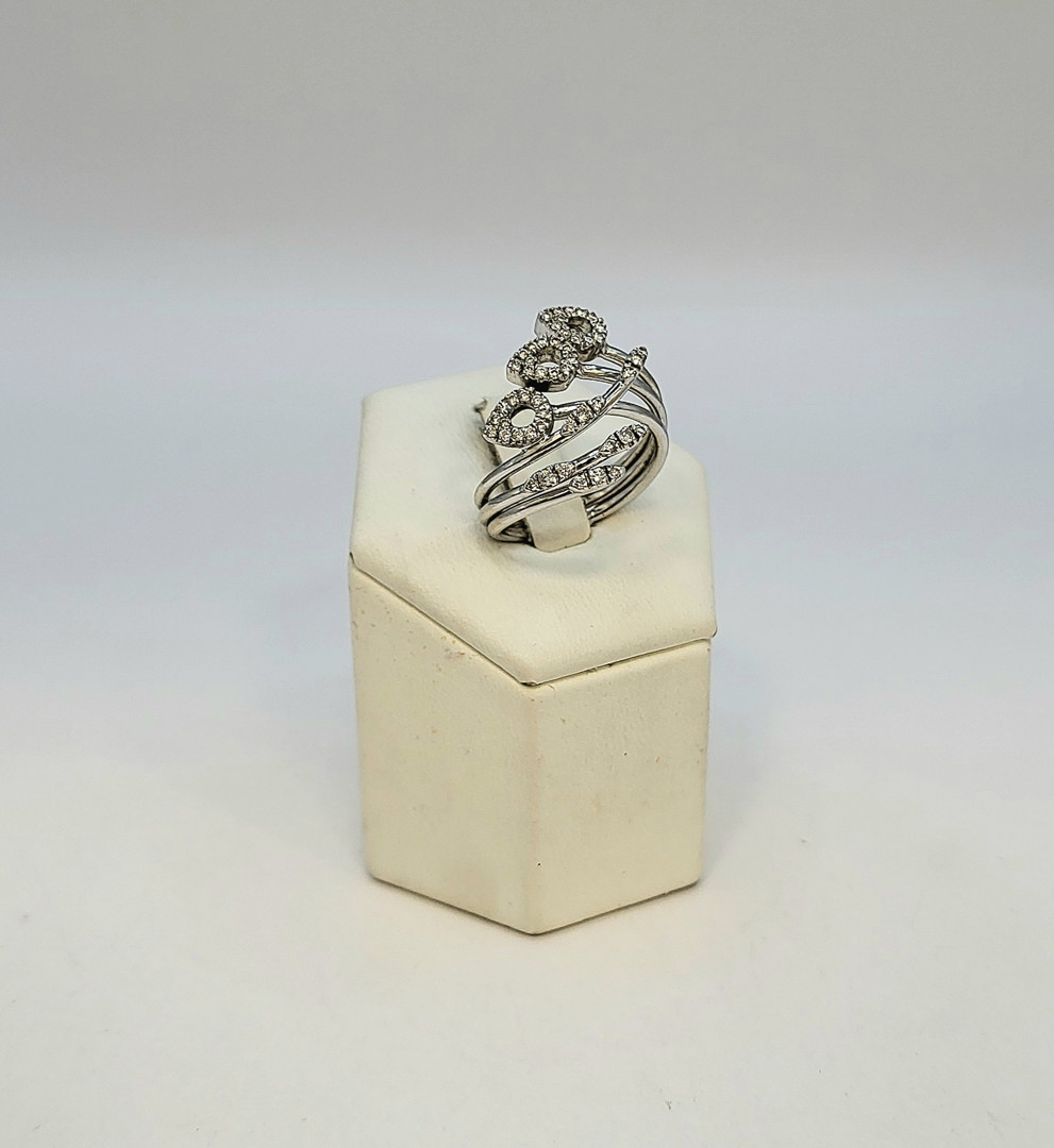 Anello oro diamantini