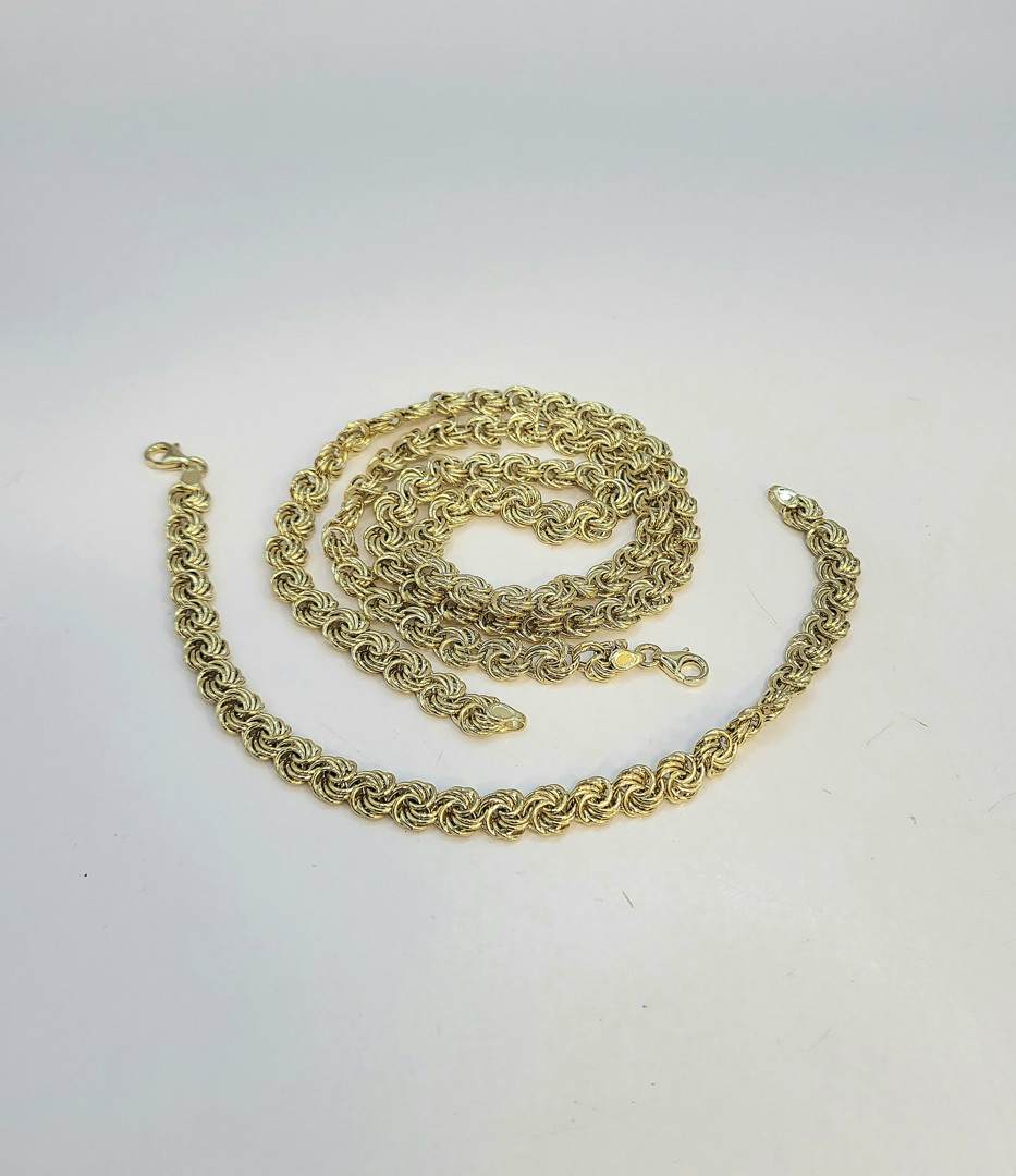 Collana bracciale oro
