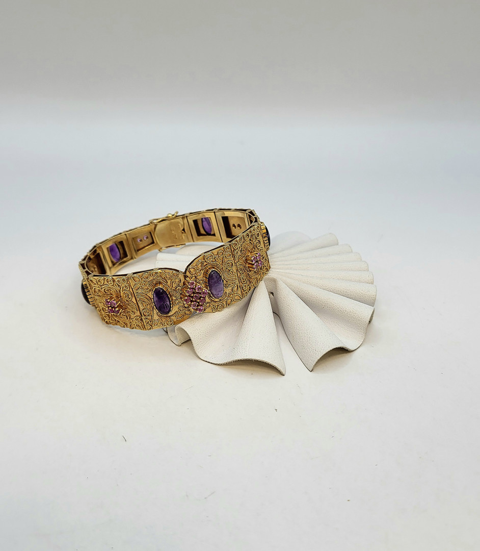 Bracciale oro pietre