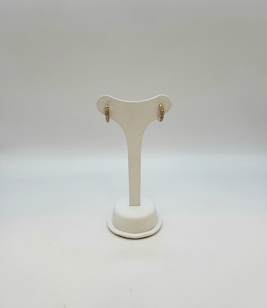 Paio orecchini oro diamanti