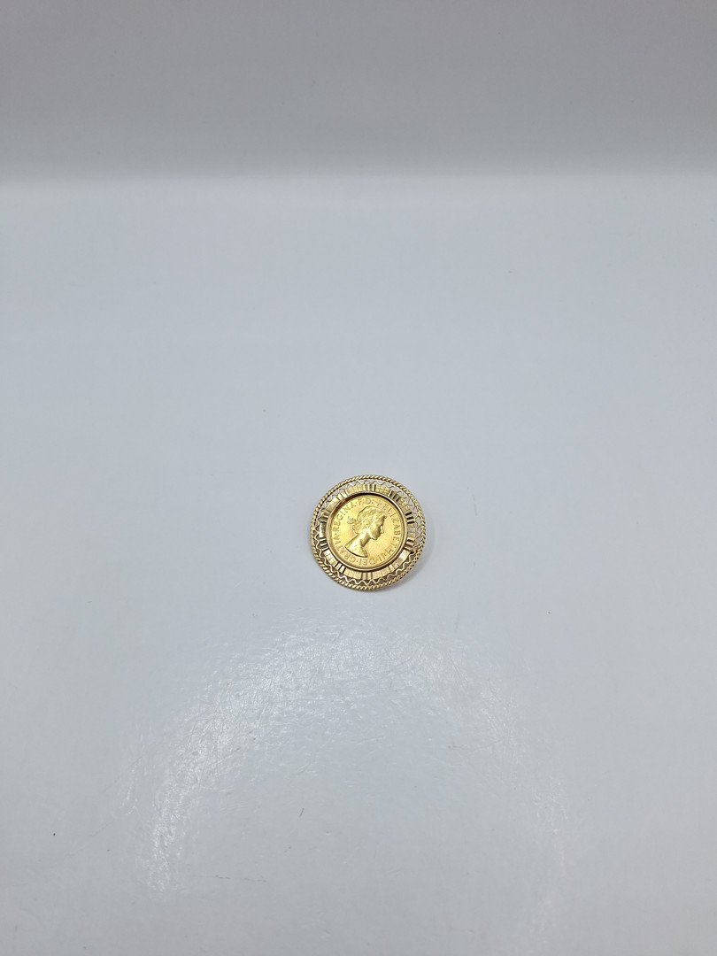 Spilla oro con sterlina oro