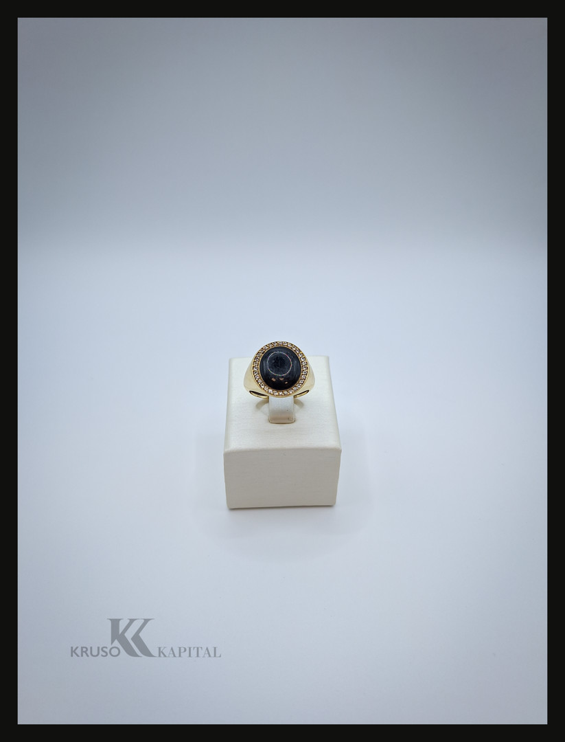 Anello oro diamanti pietra