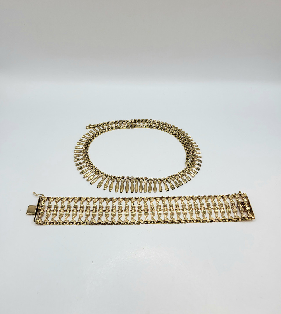 Bracciale e collana oro