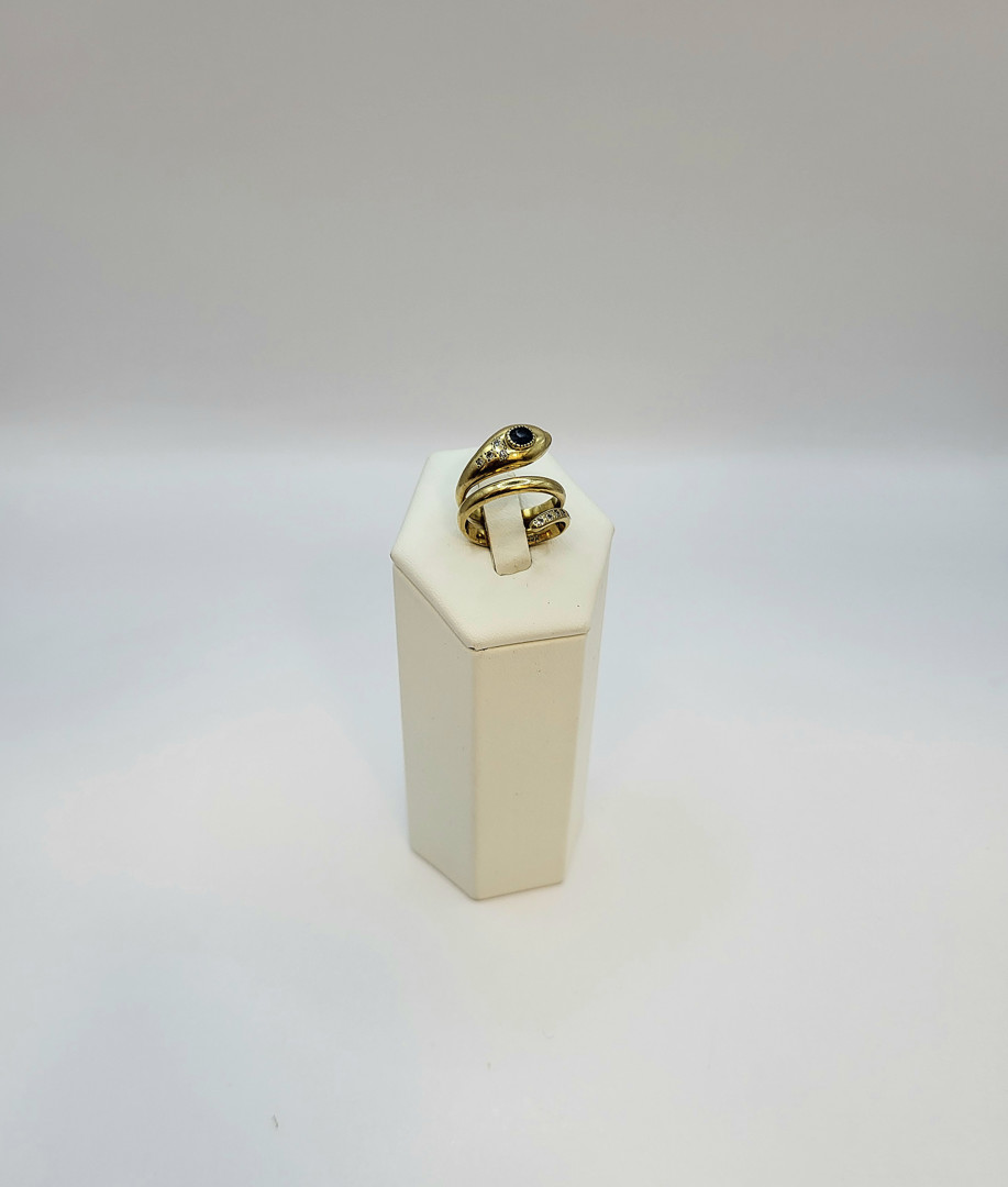 Anello oro pietra diamantini