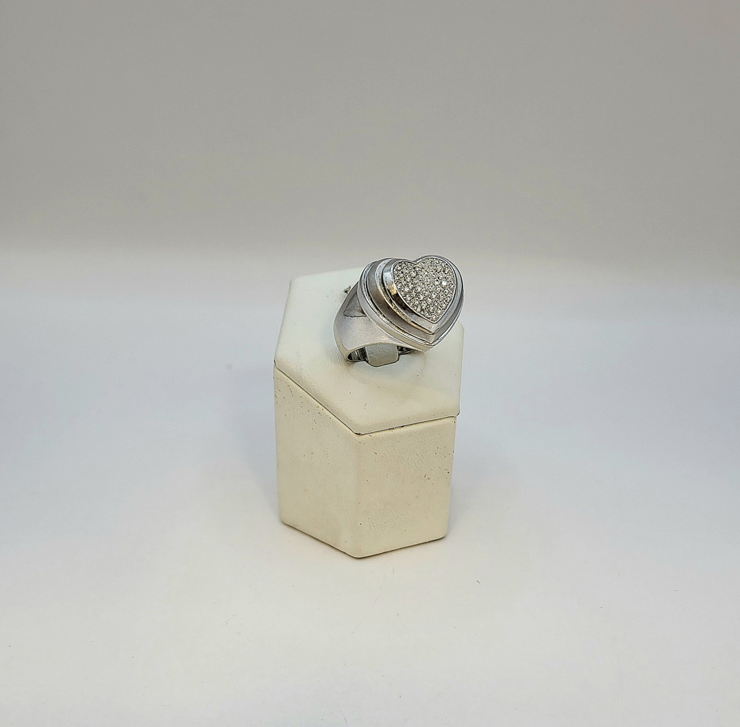 Anello oro diamantini