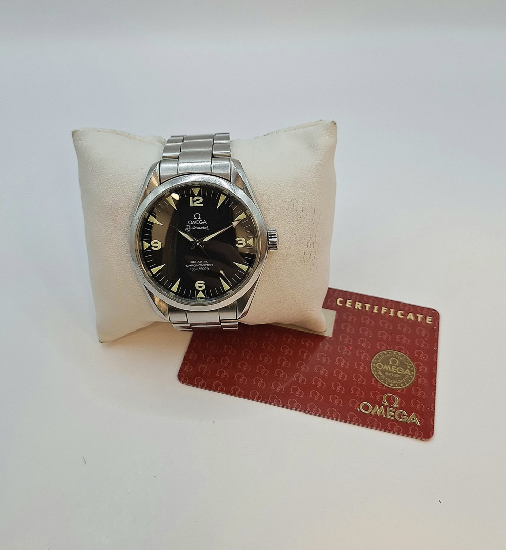 Orologio acciaio-Omega Railmaster Seamaster-co-axial