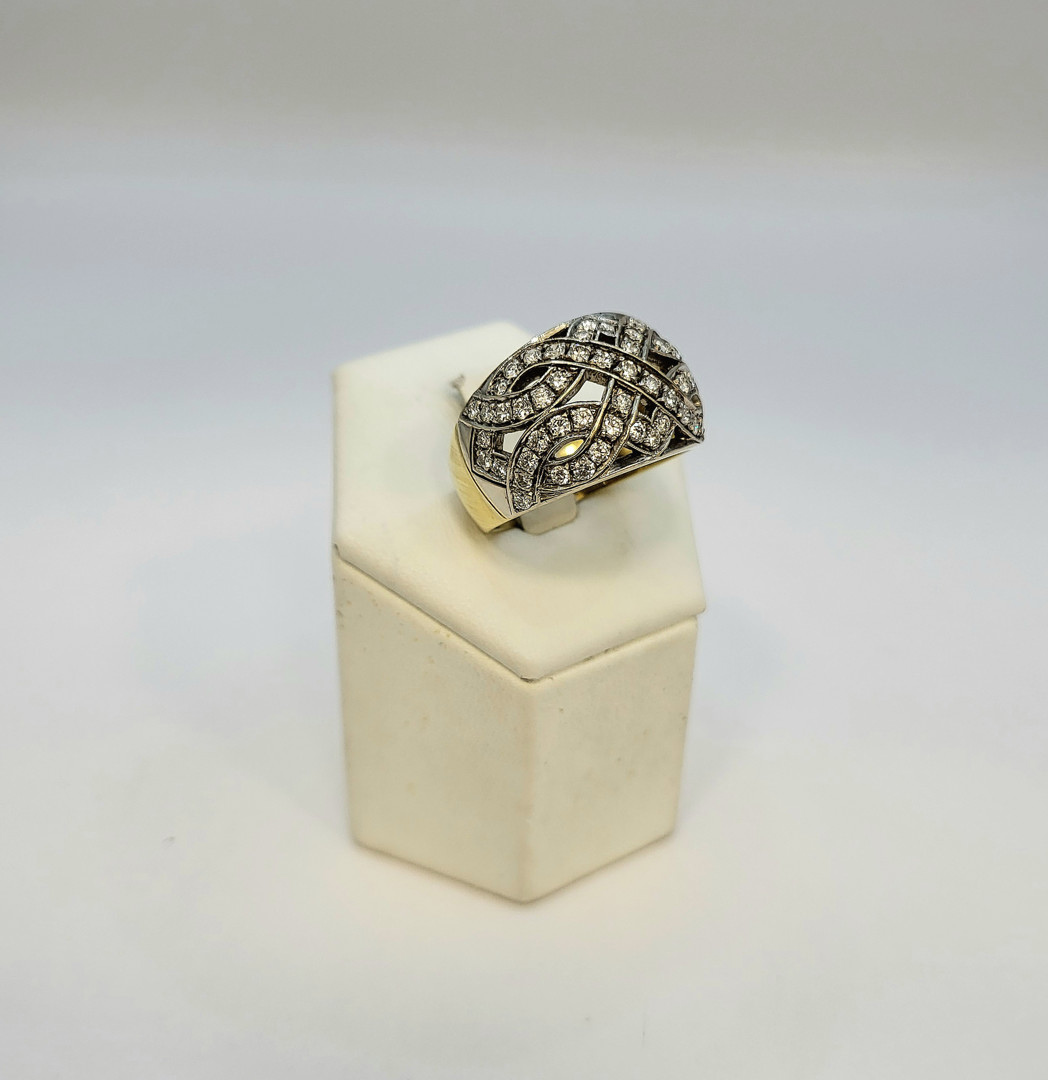 Anello oro diamantini