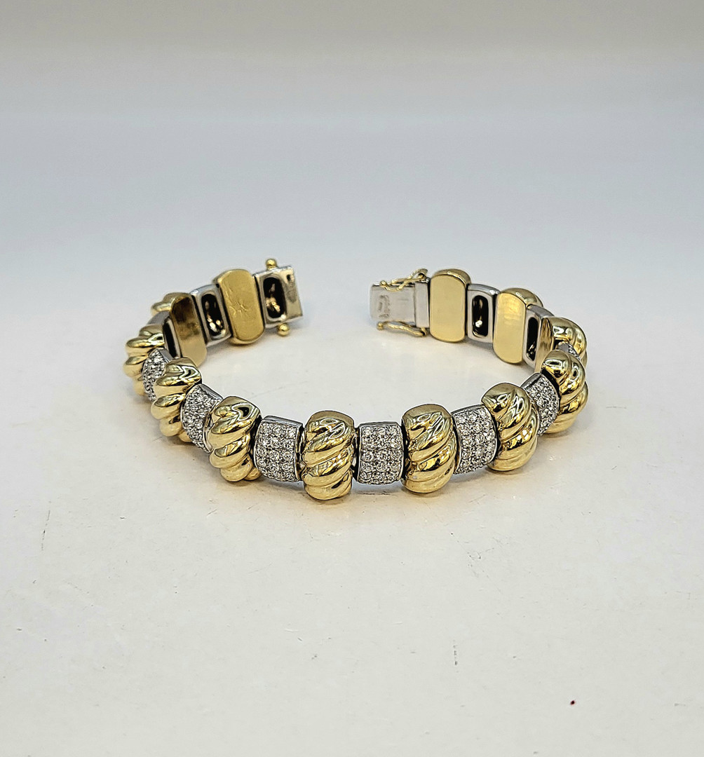 Bracciale oro diamantini
