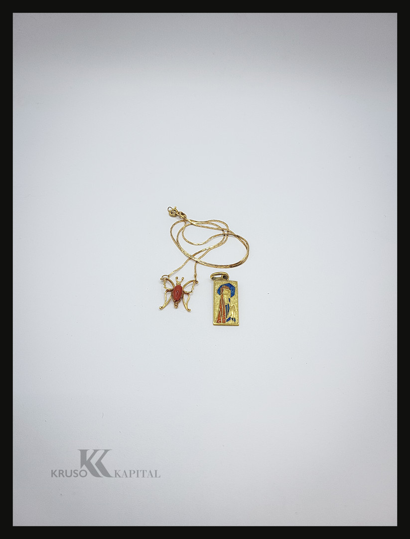 Collana ciondolo oro pietra