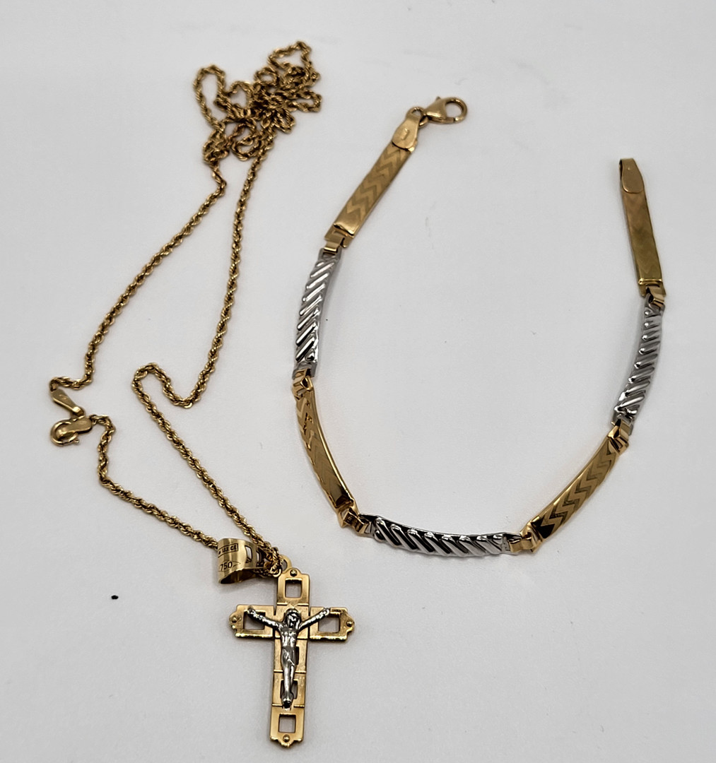 Bracciale collana ciondolo oro