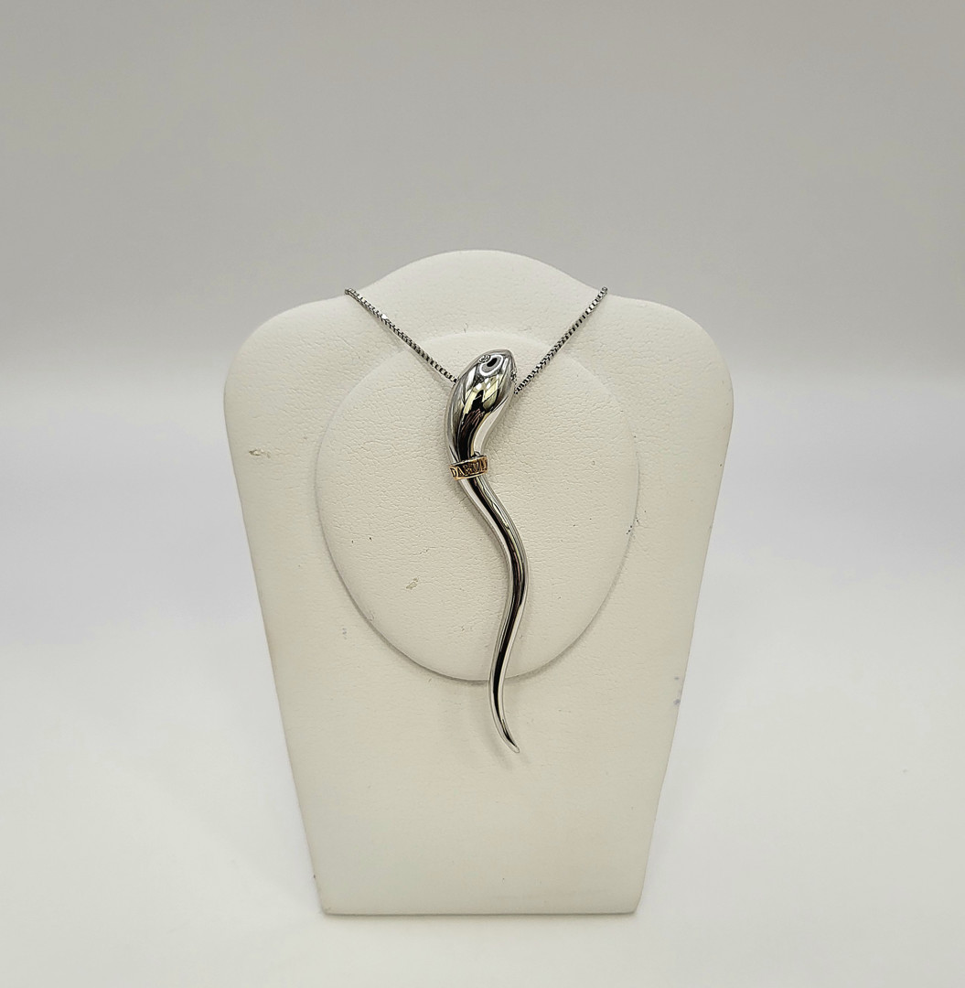 Collana ciondolo oro diamantini a firma Damiani