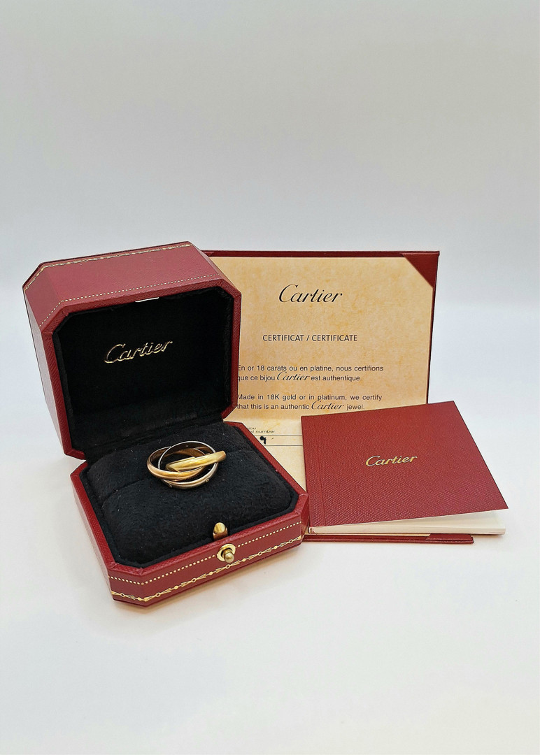 Anello Trinity de Cartier oro diamantini con scatola garanzia e libretto a corredo