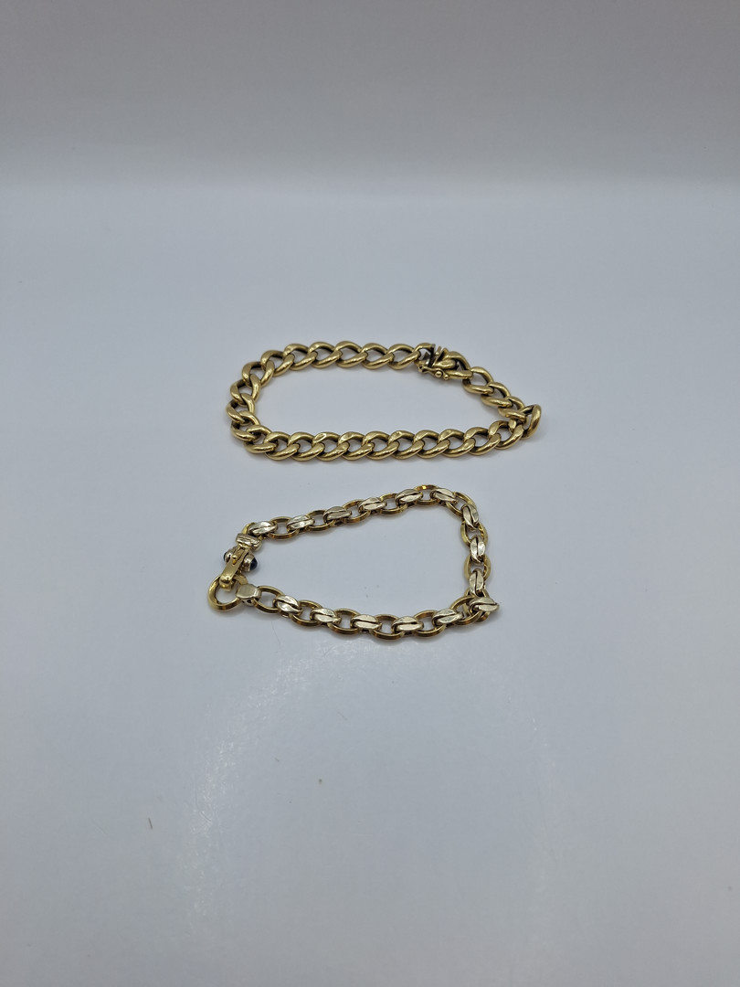 Due bracciali oro pietre