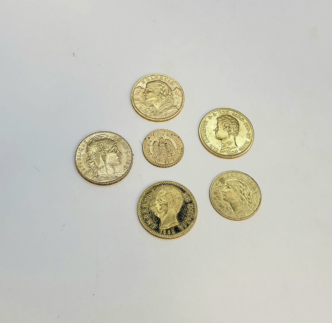 6 monete oro