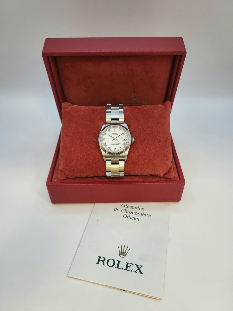 Orologio acciaio Rolex Datejust scatola e garanzia a corredo